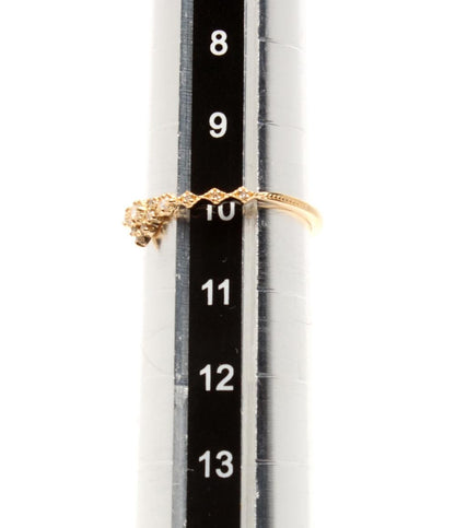 美品 agete リング 指輪 K18 ダイヤ 0.08ct レディース SIZE 10号 アガット