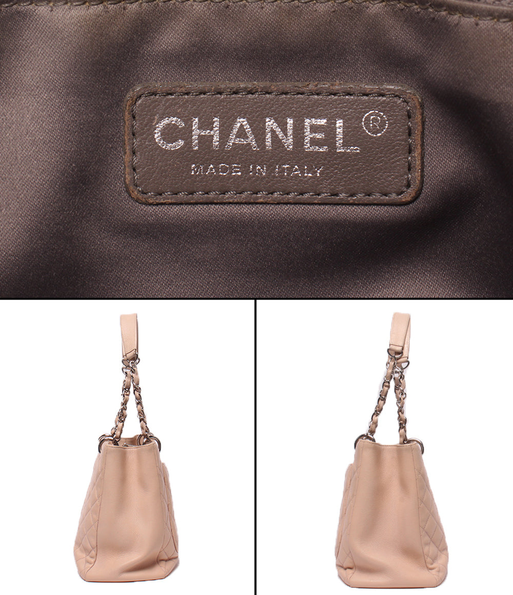 CHANEL チェーントートバッグ シルバー金具 8番台 キャビアスキン グランドショッピング GST レディース シャネル
