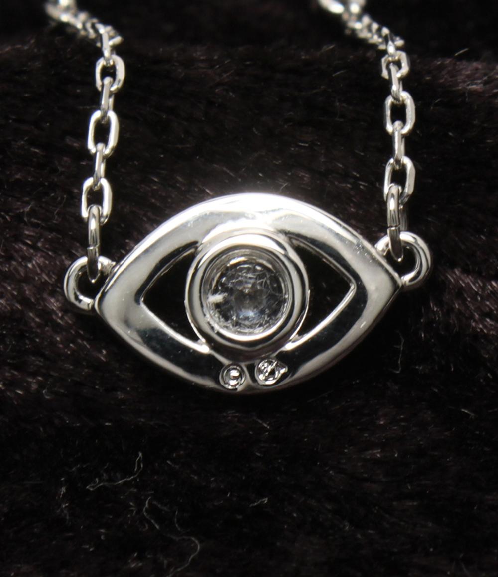 美品 SWAROVSKI ネックレス LUCKILY EVIL EYE イーブルアイモチーフ