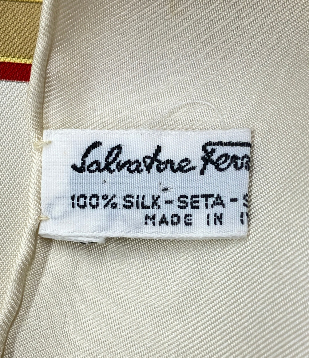 Salvatore Ferragamo スカーフ シルク 100% 花と額縁 レディース サルヴァトーレフェラガモ