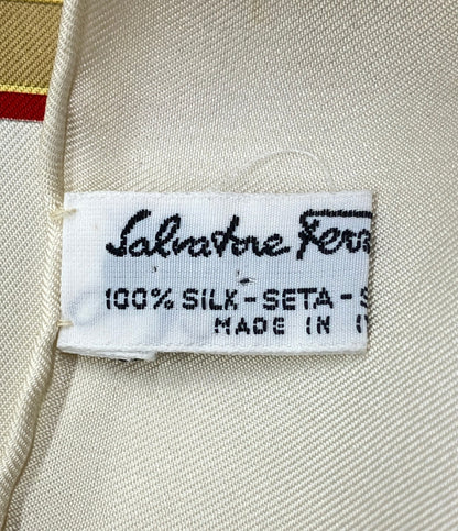 Salvatore Ferragamo スカーフ シルク 100% 花と額縁 レディース サルヴァトーレフェラガモ