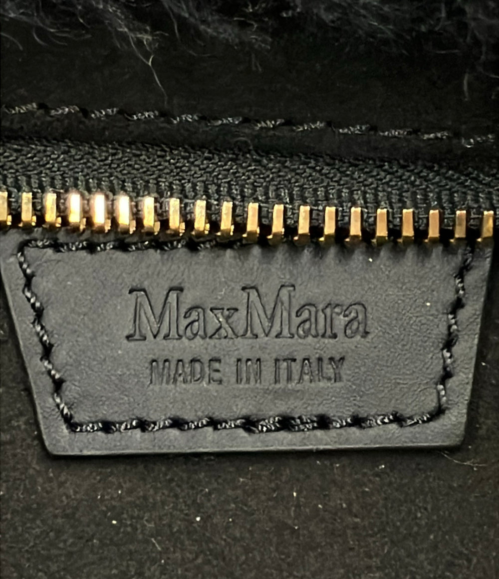 美品 MAX MARA ウエストバッグ ボディバッグ ボア レディース マックスマーラ