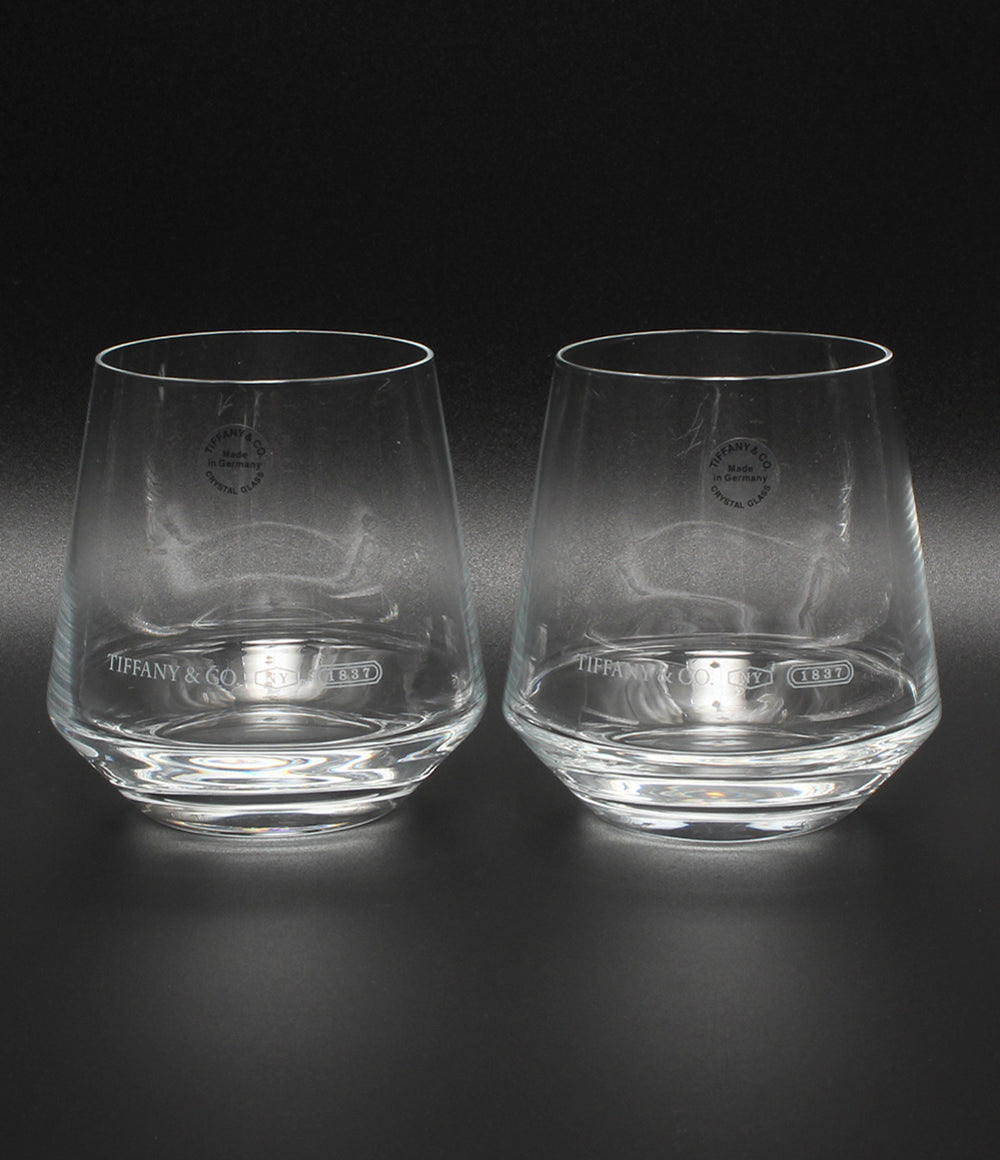 美品 Tiffany & Co. グラス タンブラー 2点セット ペア 1837 ティファニー