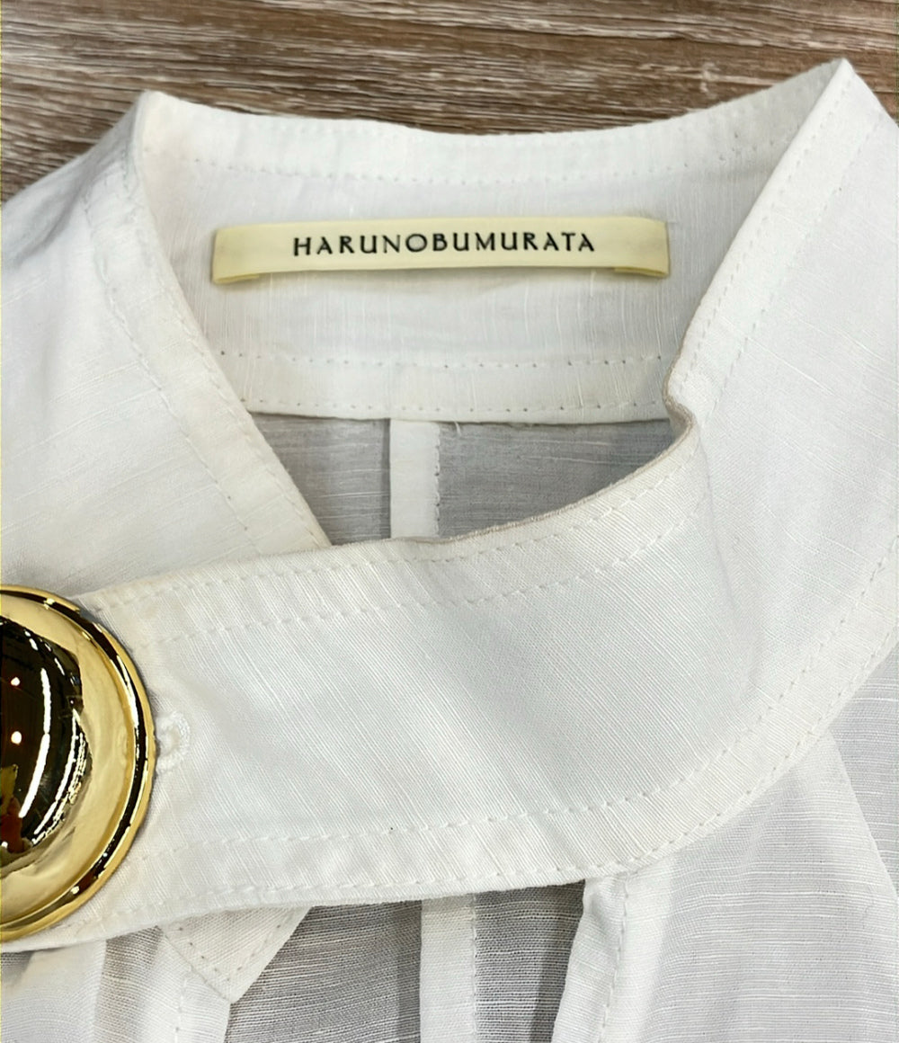 HARUNOBU MURATA リネン混 長袖シャツ レディース SIZE 36 (S) ハルノブ ムラタ