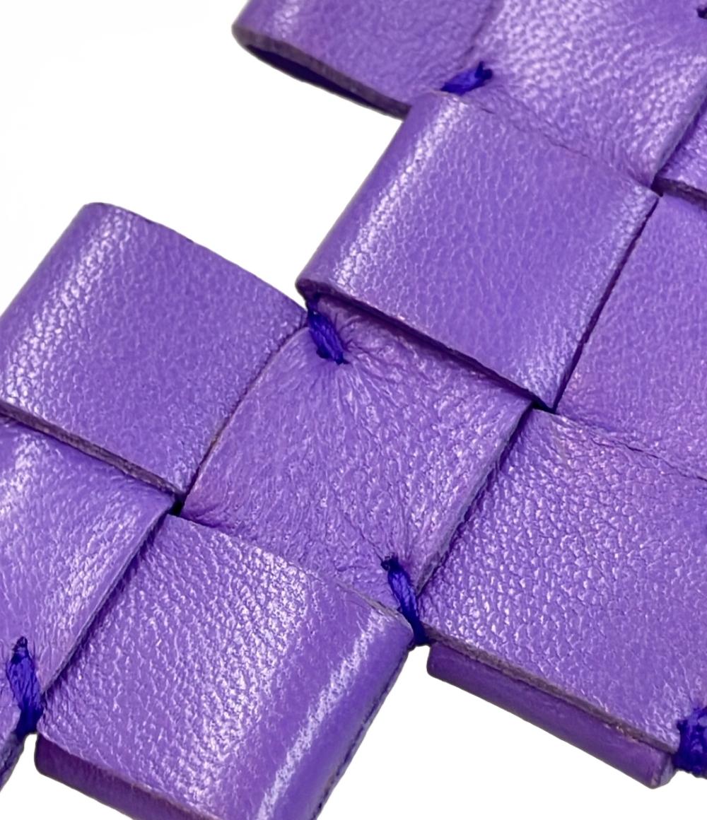 美品 ボッテガ・ヴェネタ バックチャーム キーリング イントレチャート レディース BOTTEGA VENETA