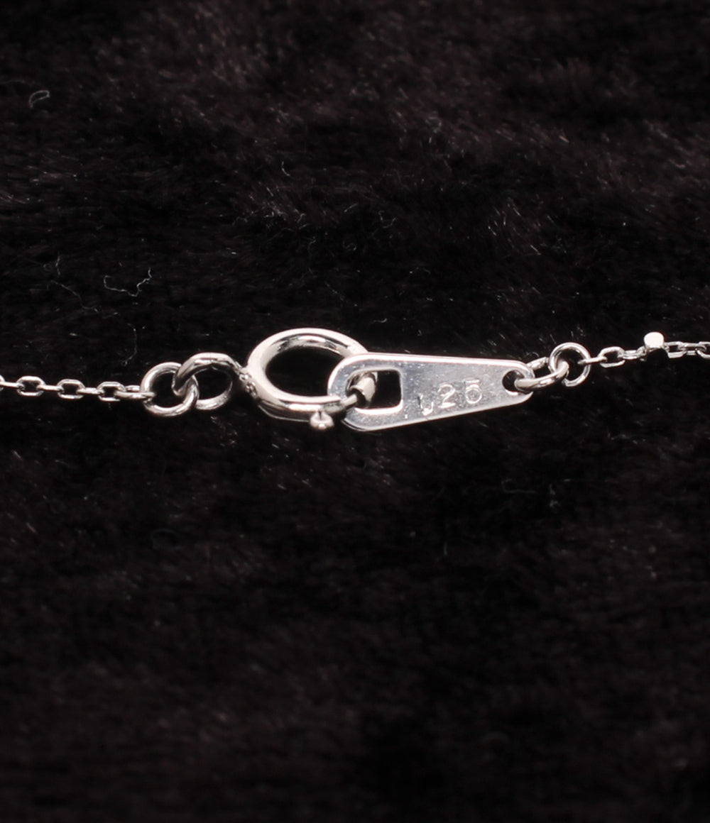 美品 ネックレス K10WG ダイヤ 0.25ct レディース