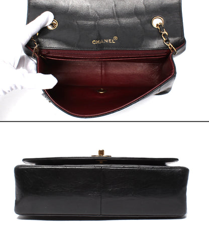 CHANEL チェーンショルダーバッグ ゴールド金具 シングルフラップ シングルチェーン ダイアナ 1番台 マトラッセ ラムスキン レディース シャネル