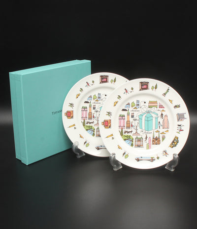 美品 Tiffany & Co. プレート 皿 2点セット 19cm 5th アベニュー ティファニー