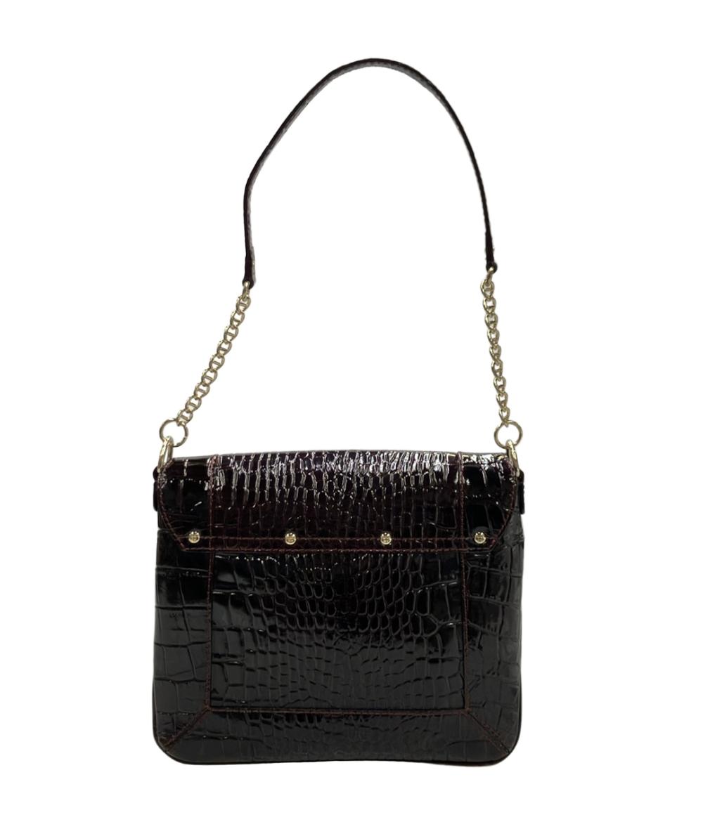 美品 Kate Spade ショルダーバッグ チェーン 肩掛け クロコ レディース ケイトスペード