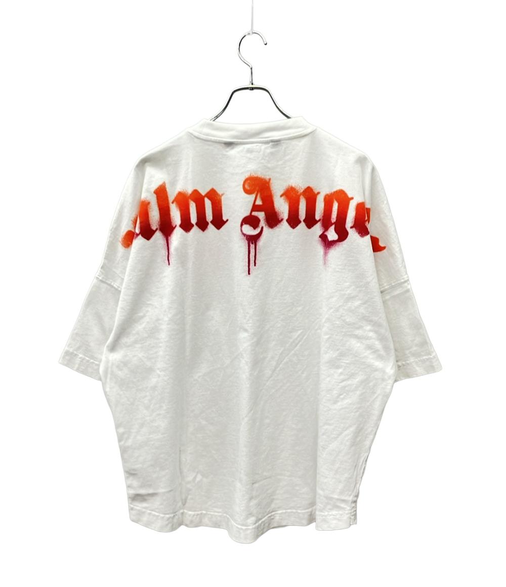 Palm Angels 半袖Tシャツ スプレーロゴ プリント パームツリー