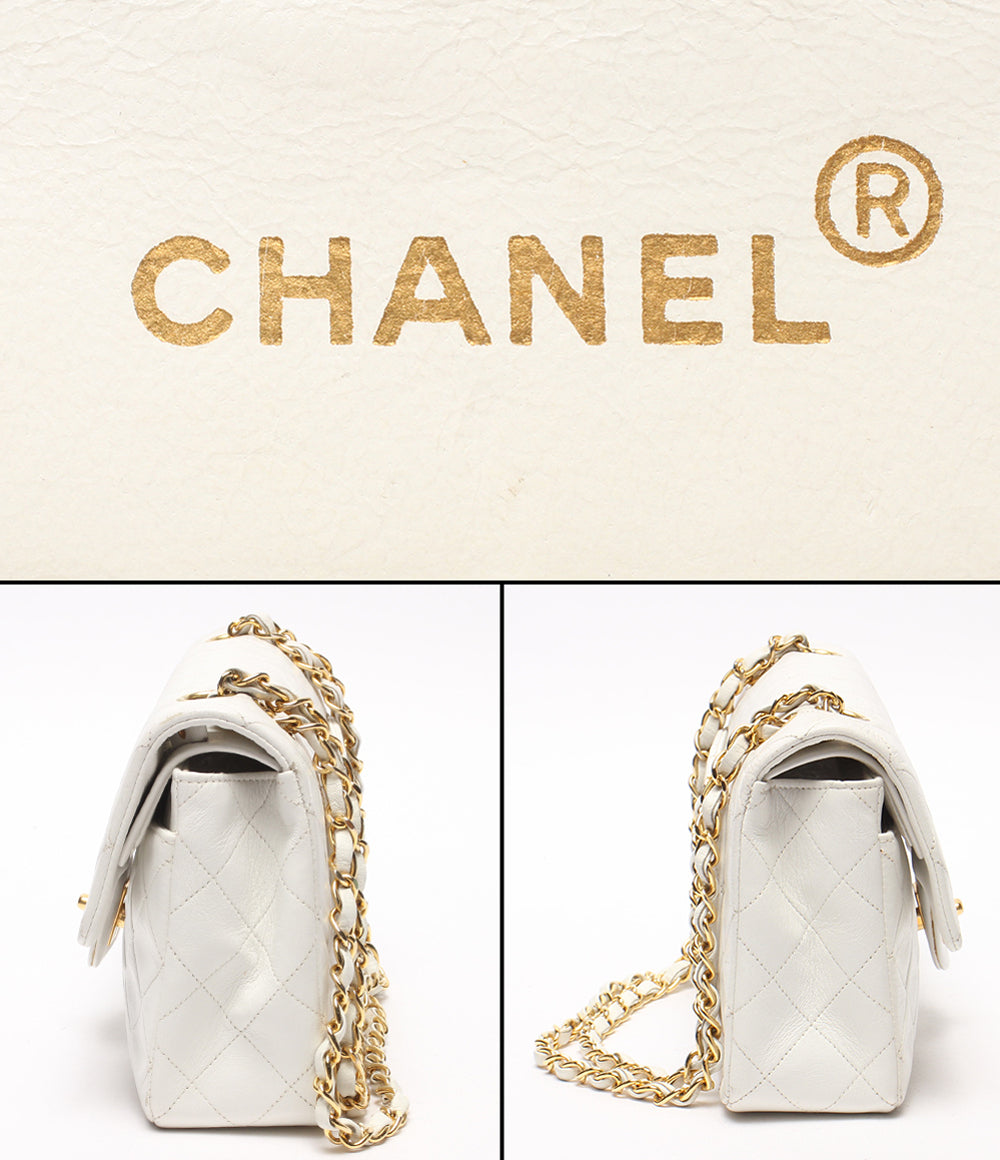 CHANEL チェーンショルダーバッグ 肩掛け 斜め掛け ゴールド金具 マトラッセ ダブルチェーン ダブルフラップ ２番台 レディース シャネル