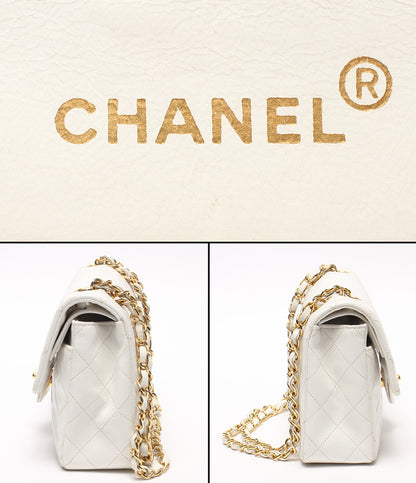 CHANEL チェーンショルダーバッグ 肩掛け 斜め掛け ゴールド金具 マトラッセ ダブルチェーン ダブルフラップ ２番台 レディース シャネル