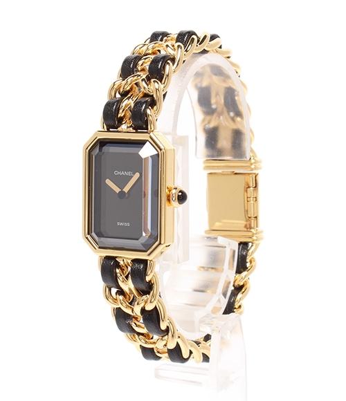CHANEL 腕時計 プルミエール XL クオーツ ブラック H0001 レディース シャネル
