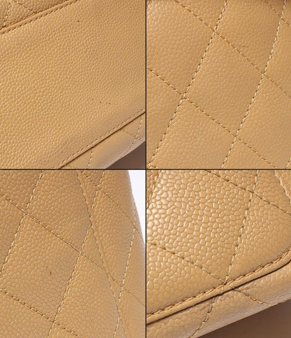 CHANEL ハンドバッグ ゴールド金具 キャビアスキン マトラッセ トップハンドル 8番台 A12397 レディース シャネル