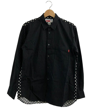 シュプリーム ストライプドットシャツ  × COMME des GARCONS SHIRT 14SS Gusset Shirt メンズ SIZE S (S) Supreme