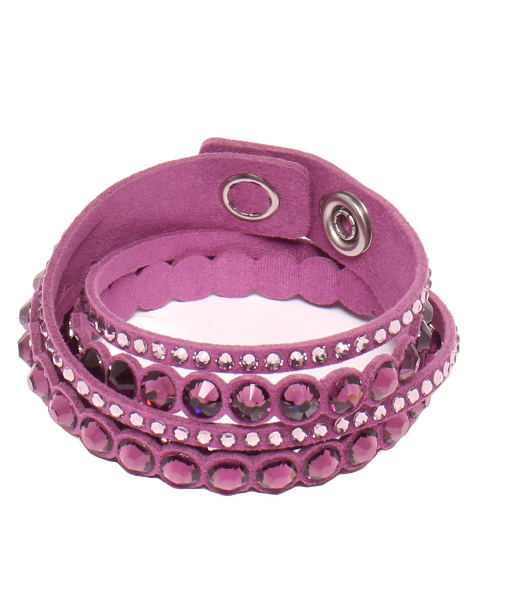 美品 SWAROVSKI ブレスレット 5201123 Slake Purple Dot レディース スワロフスキー