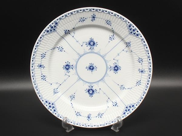 Royal Copenhagen プレート 大皿 27cm ブルーフルーテッド ハーフレース ロイヤルコペンハーゲン