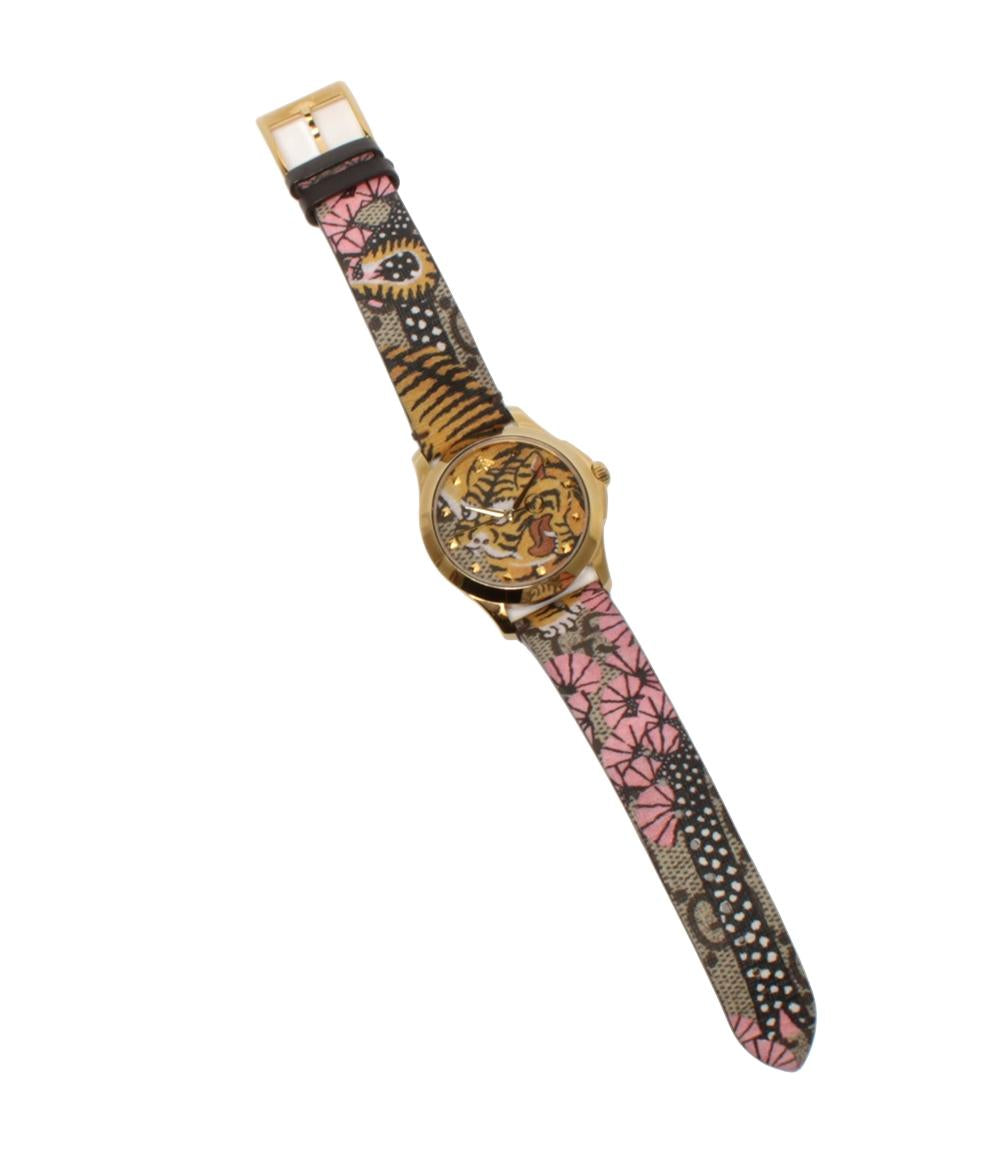 GUCCI 腕時計 Gタイムレス タイガー クオーツ 126.4 メンズ グッチ