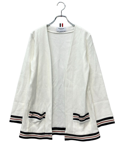 美品 THOM BROWNE 長袖ニットカーディガン FJT265A-J0068-100 メンズ SIZE 40 (L) トムブラウン
