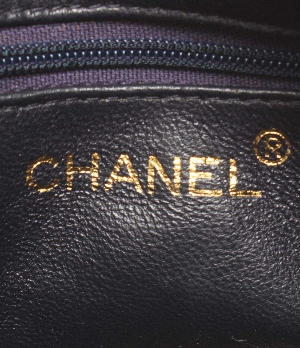 シャネル チェーンショルダーバッグ 斜め掛け ビジュー柄 タッセル サテン レディース CHANEL