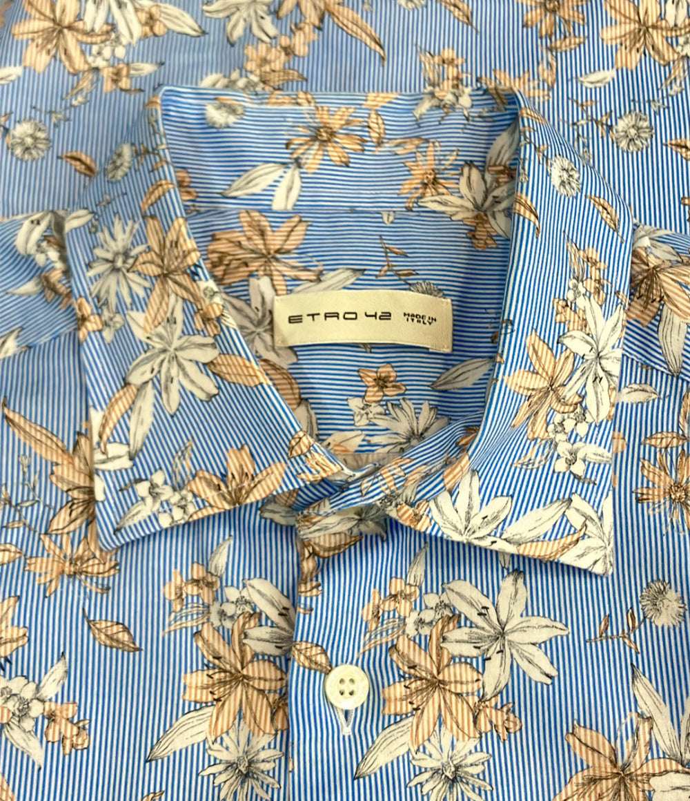 ETRO 長袖 フラワー総柄 ブラウス 172-11451-5786 メンズ エトロ