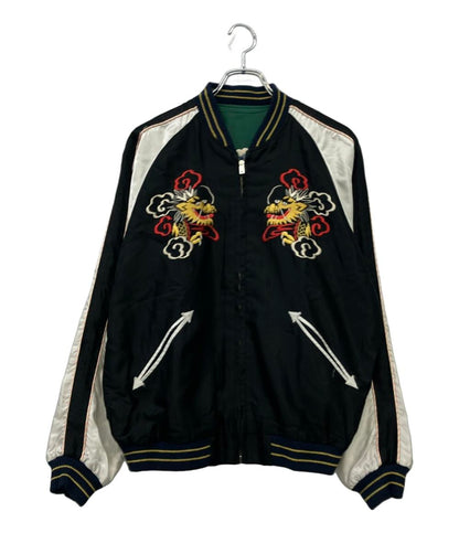 テーラートウヨウ スカジャン リバーシブル ROARING TIGER X WHITE DRAGON TT14571 メンズ SIZE L TAILOR TOYO