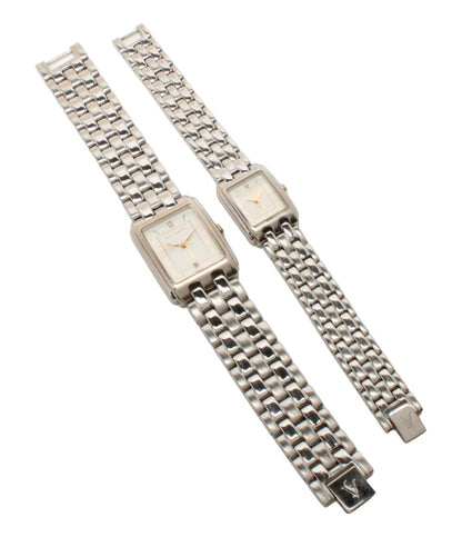 シルヴィオ ヴァレンティノ ペアウォッチ 腕時計 クオーツ ホワイト V104M V104S メンズ SILVIO VALENTINO