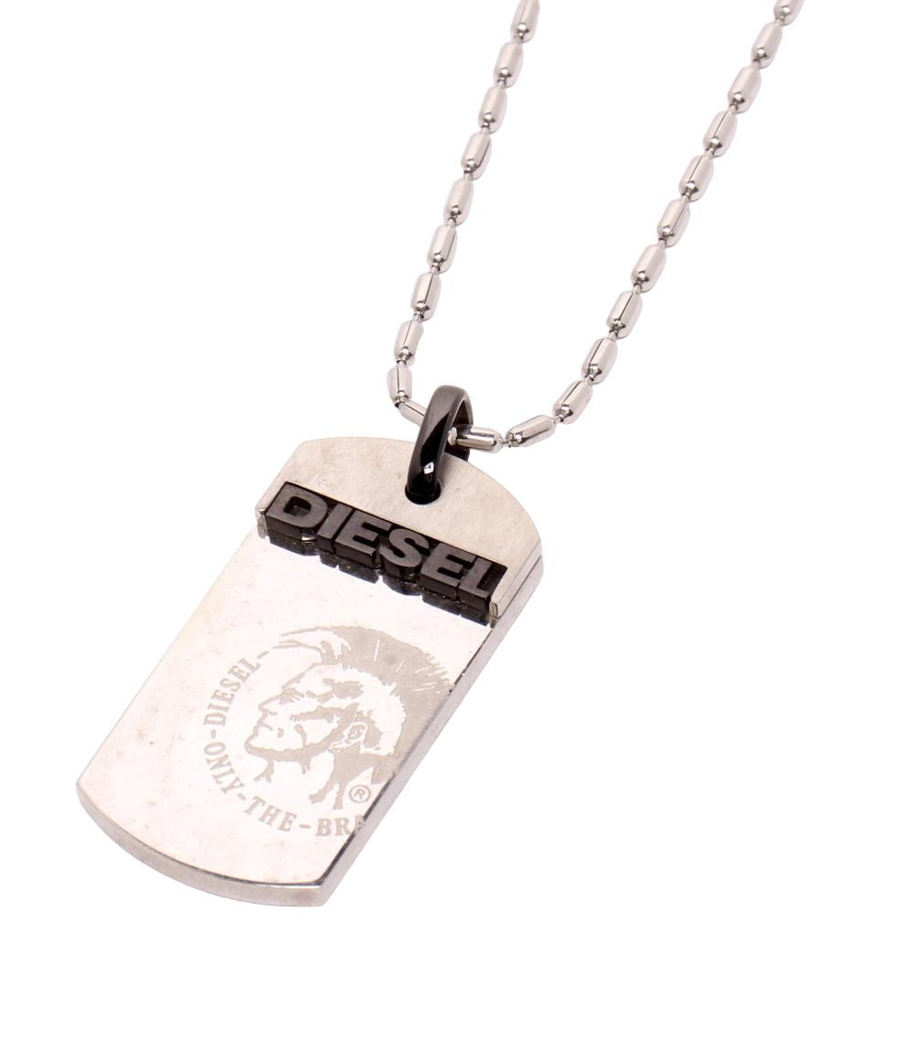 DIESEL ネックレス ロゴ ドッグタグ メンズ ディーゼル