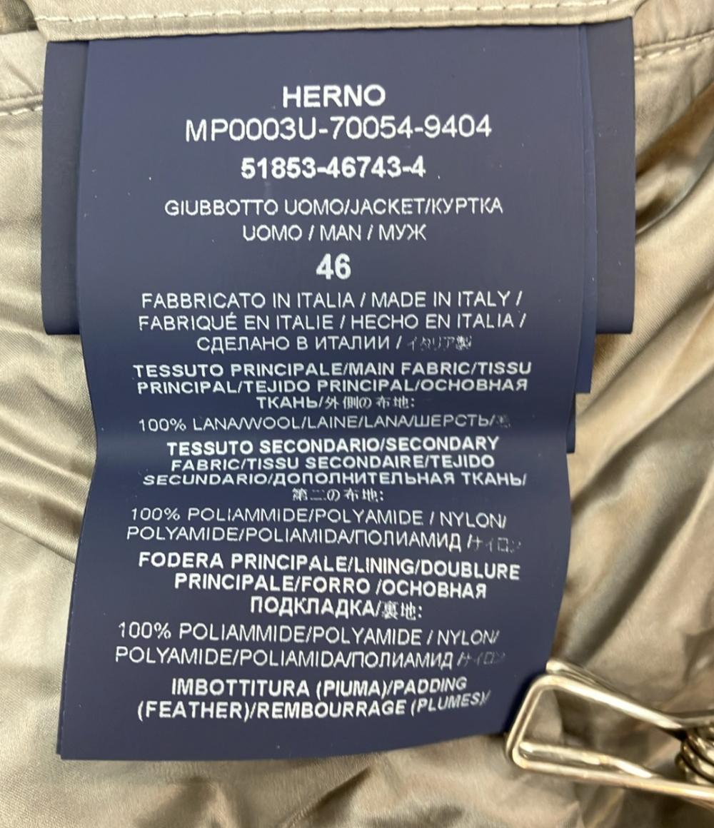 Herno ブルゾン ダウンニット ナイロン×3ゲージ ウール ハイブリッド MP0003U-70054-9404 メンズ SIZE 46 (M) ヘルノ