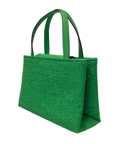 美品 Kate Spade 2way ハンドバッグ ショルダーバッグ 斜め掛け サム アイコン アストロターフ ファブリック S362 レディース ケイトスペード
