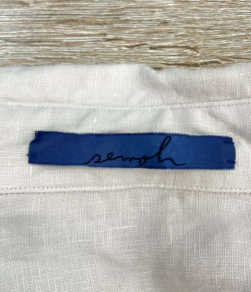 semoh 長袖シャツ リネン100% n 27-1-04 レディース SIZE 1 (S) セモー