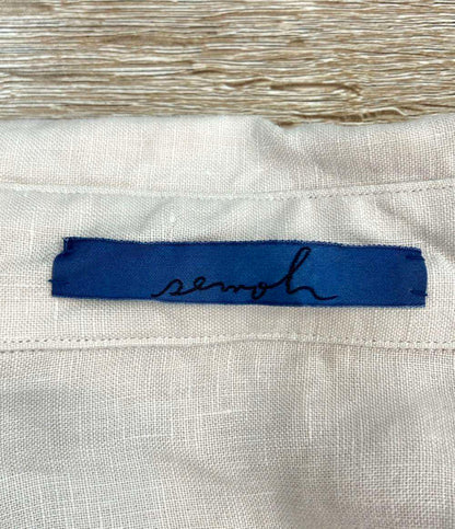 semoh 長袖シャツ リネン100% n 27-1-04 レディース SIZE 1 (S) セモー