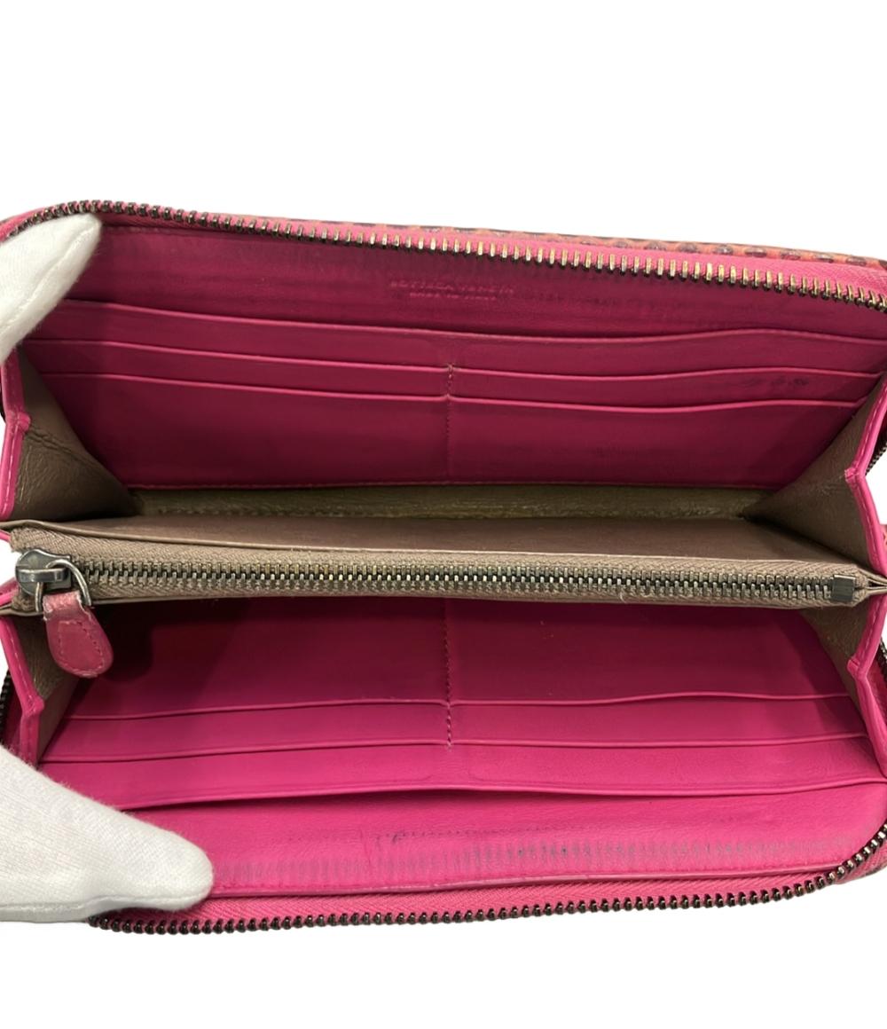 BOTTEGA VENETA ラウンドファスナー長財布 イントレチャート パイソン レディース ボッテガ・ヴェネタ