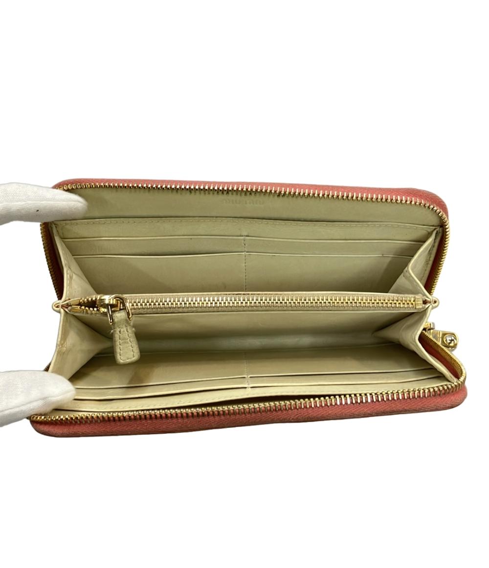 ミュウ ミュウ ラウンドファスナー長財布 レディース Miu Miu