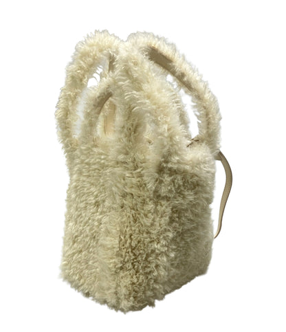 美品 BALENCIAGA トートバッグ ショルダーバッグ 2WAY 斜め掛け フェイクファー EVERYDAY 2.0 XS ノースサウス 672793 レディース バレンシアガ