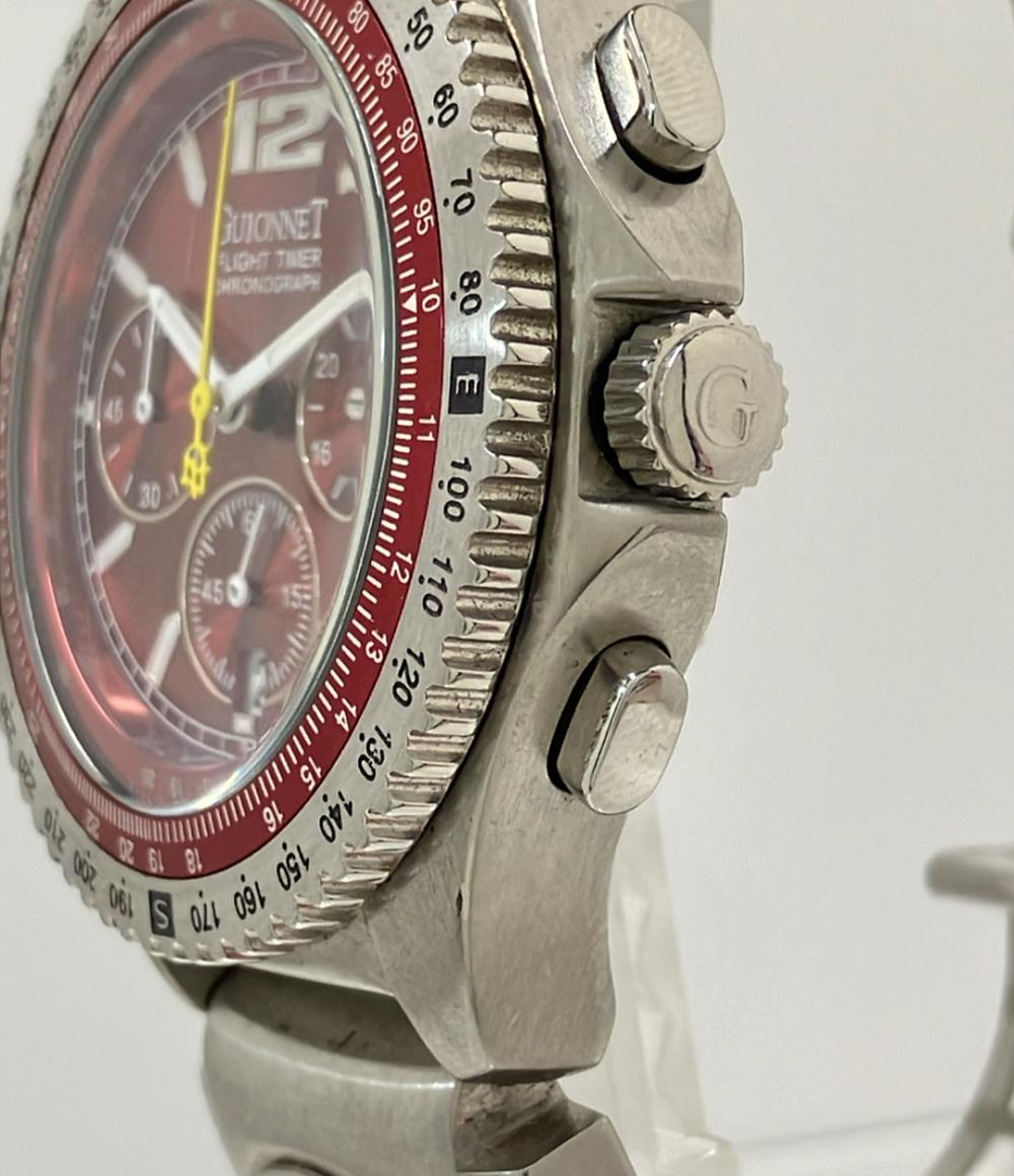 GUIONNET 腕時計 クオーツ レッド BR401 メンズ ギオネ