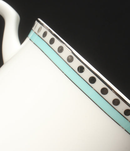 美品 Tiffany & Co. マグカップ 2点セット ペア プラチナブルーバンド ティファニー