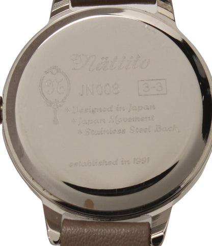 nattito 腕時計 クオーツ ホワイト JNO08 レディース