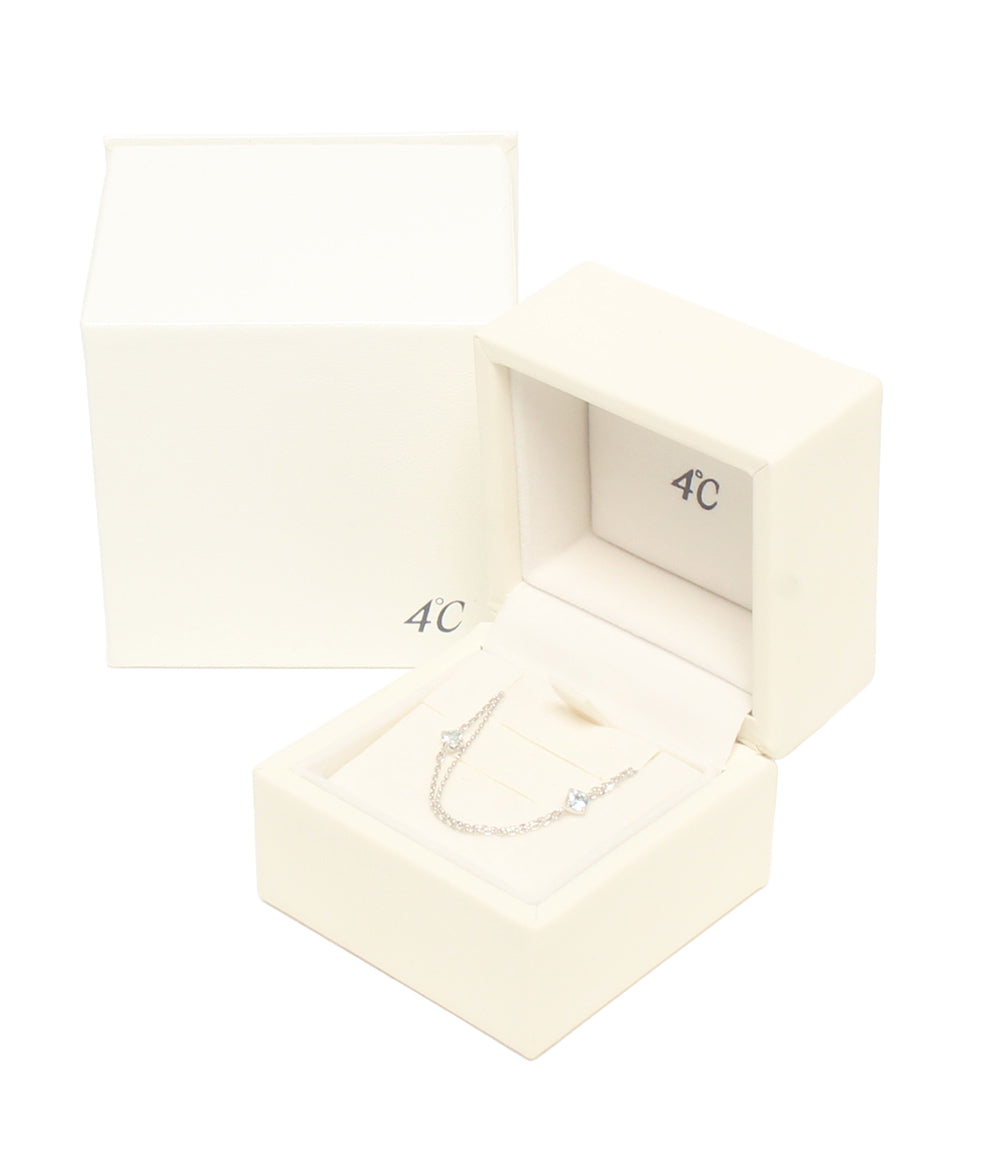 美品 4℃ ブレスレット K10 アクアマリン レディース ヨンドシー