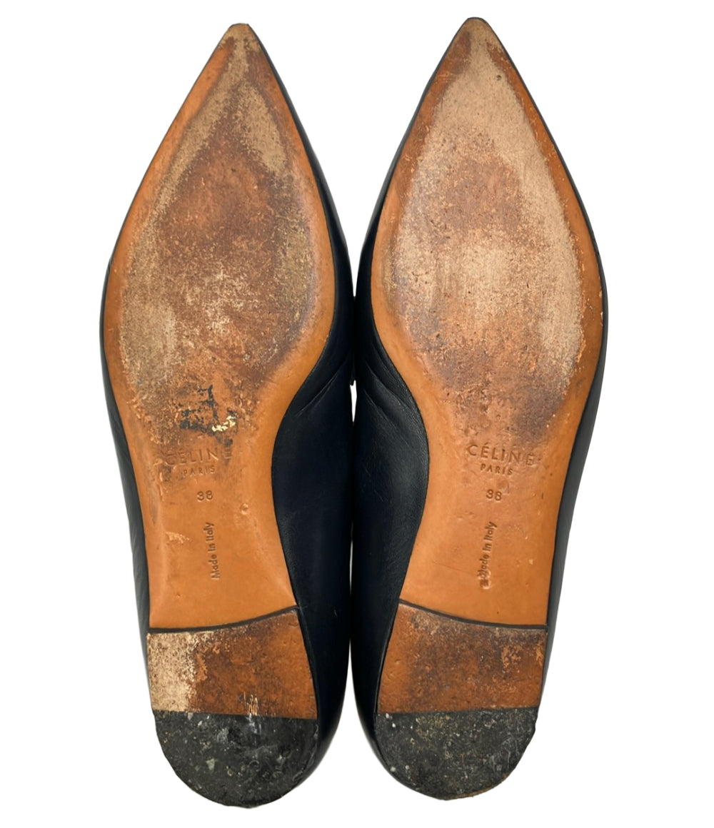 CELINE ポインテッドトゥローファー レディース SIZE 38 (25.5cm) セリーヌ
