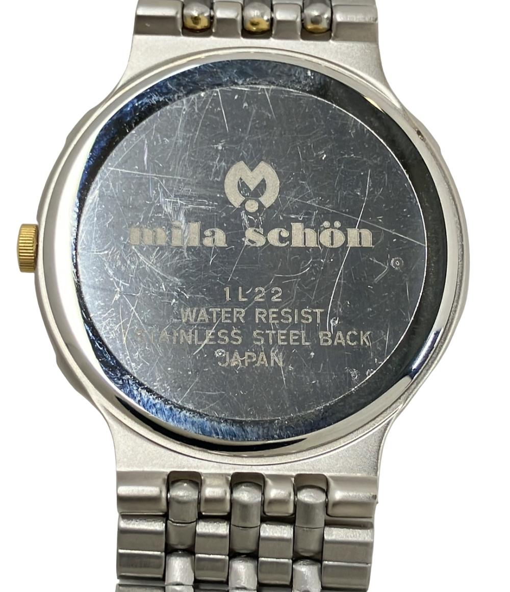 ミラショーン 腕時計 クオーツ シルバー 1L22 メンズ mila schon