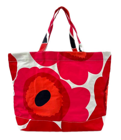 美品 マリメッコ 花柄キャンバストートバッグ レディース marimekko