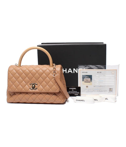 CHANEL 2way ハンドバッグ ショルダーバッグ マトラッセ ゴールド金具 キャビアスキン ココハンドル29 レディース シャネル