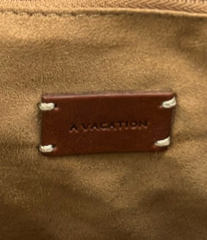 美品 A VACATION クラッチバッグ パッチワーク レオパード柄 がま口 レディース ア ヴァケーション