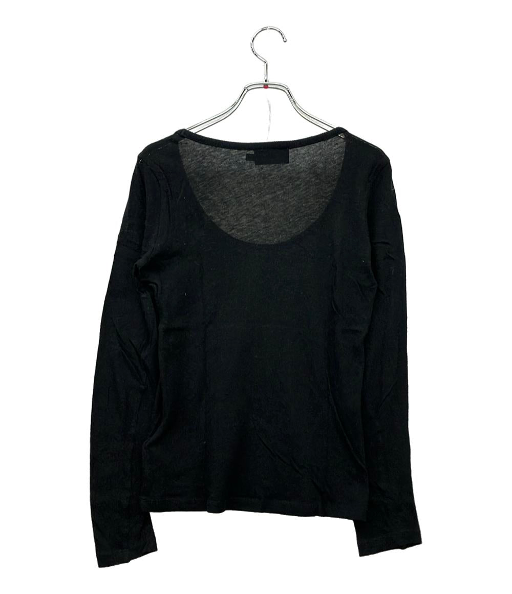 Emporio Armani 長袖ニット スパンコールロゴ UEPC 2072 295 GDM441N-12 レディース レディース SIZE 38 (S) エンポリオ・アルマーニ