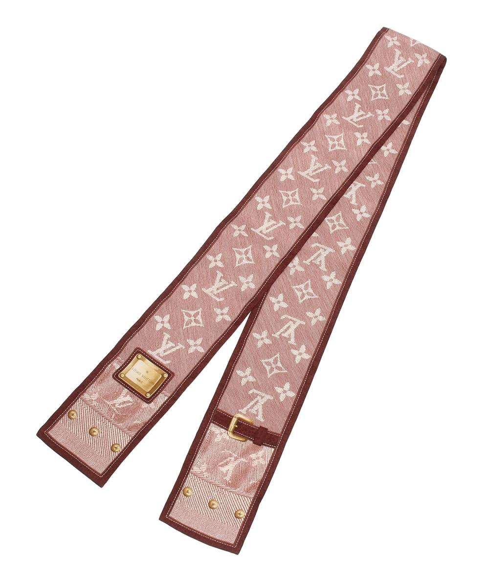 美品 LOUIS VUITTON スカーフ シルク100% バンドー ニュー デニム M72557 ルイ・ヴィトン