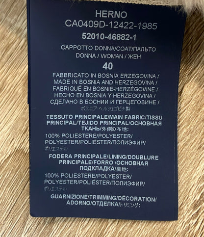 Herno ファーコート エコ CA0409D124229300 レディース SIZE 40 (M) ヘルノ