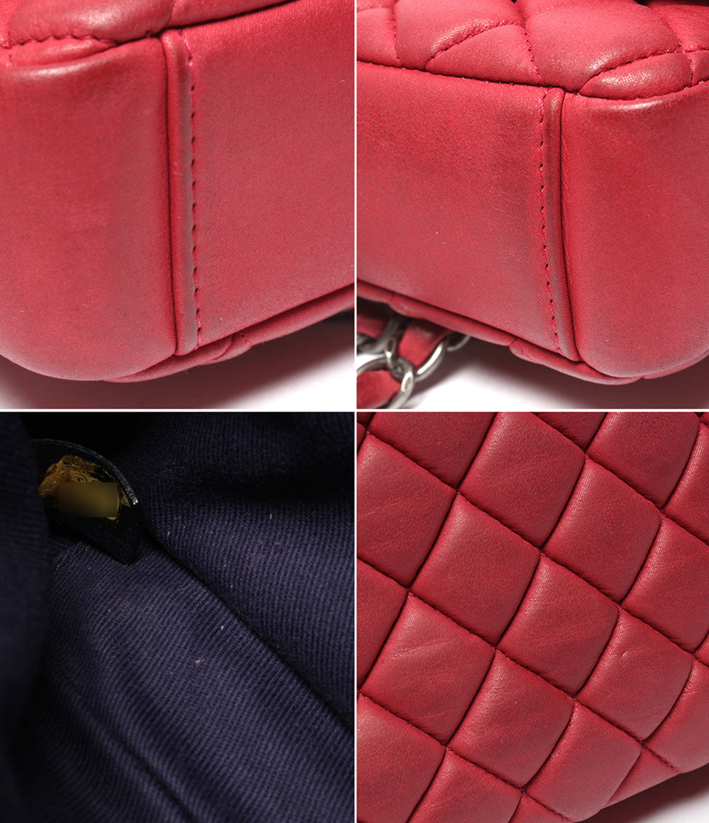 CHANEL チェーンショルダーバッグ シルバー金具 バブルキルト