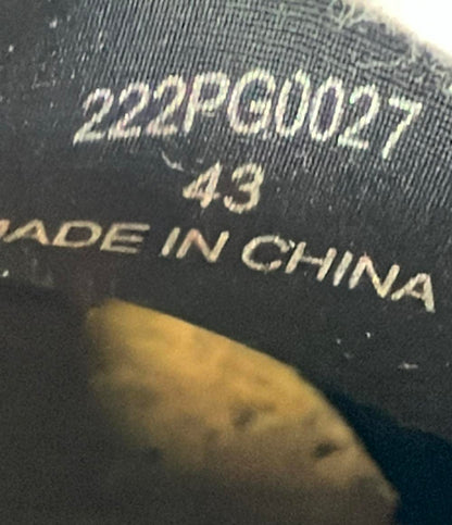 pg スリッポン 厚底 DISH BLACK メンズ SIZE 43 ピージー