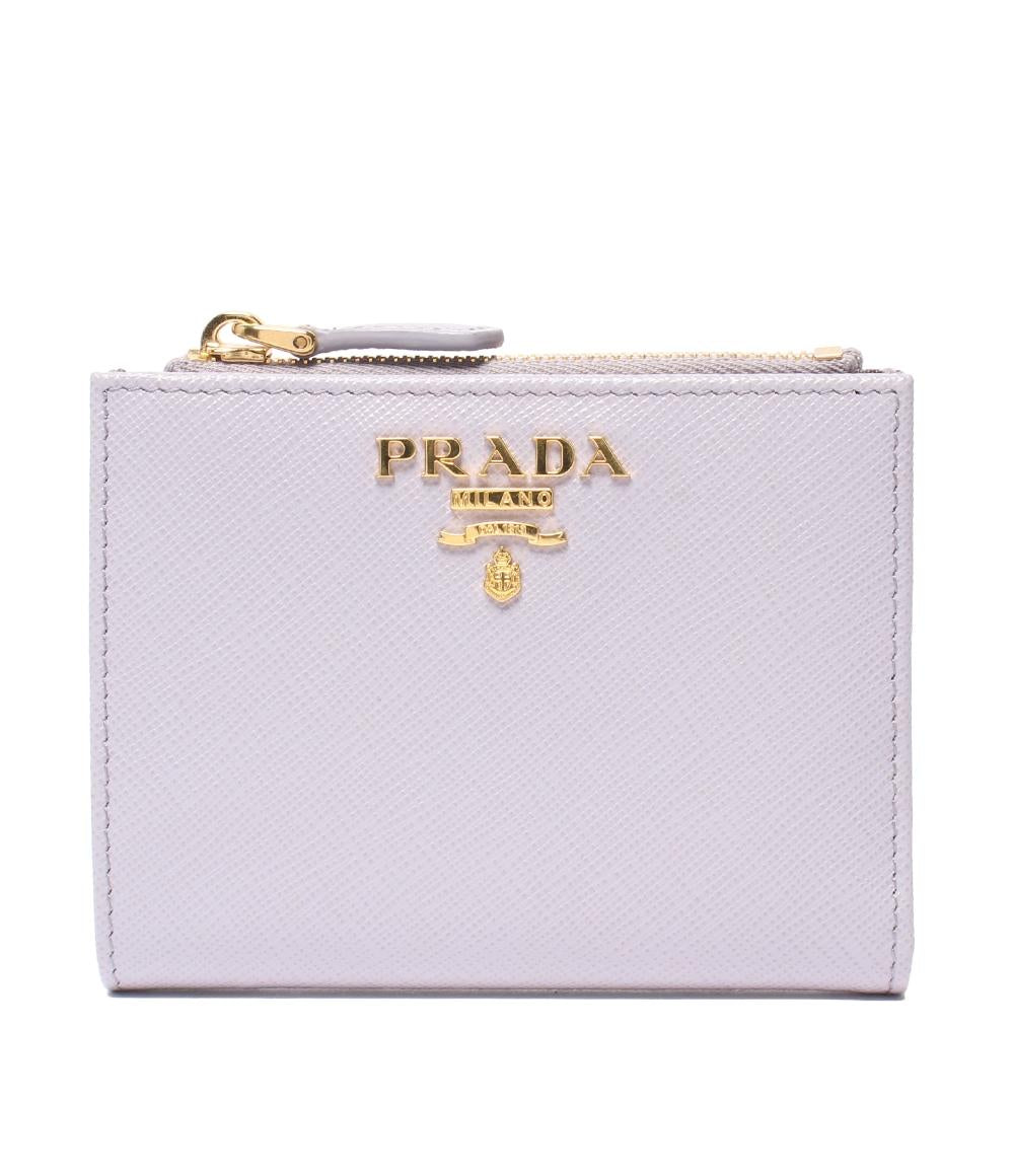 美品 PRADA 二つ折り財布 トライアングル サフィアーノ 1ML050 レディース プラダ